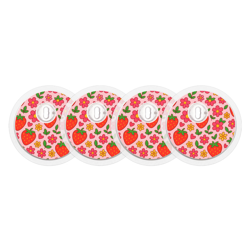 Peelz Strawberry Garden FreeStyle Libre 3 Plus & Lingo  Sensor Sticker - Pump Peelz Peelz/Stickers