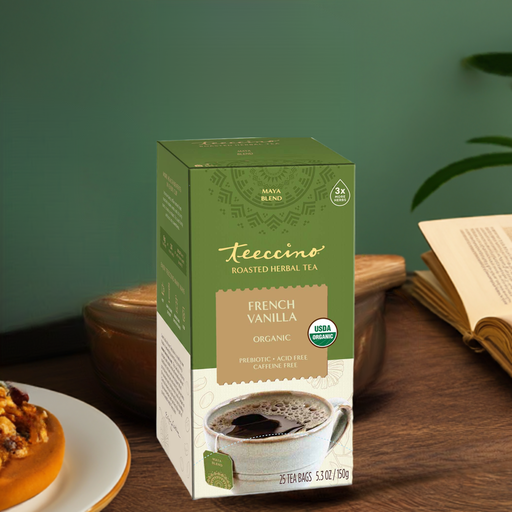 Teeccino French Vanilla Roasted Herbal Tea Herbal Tea
