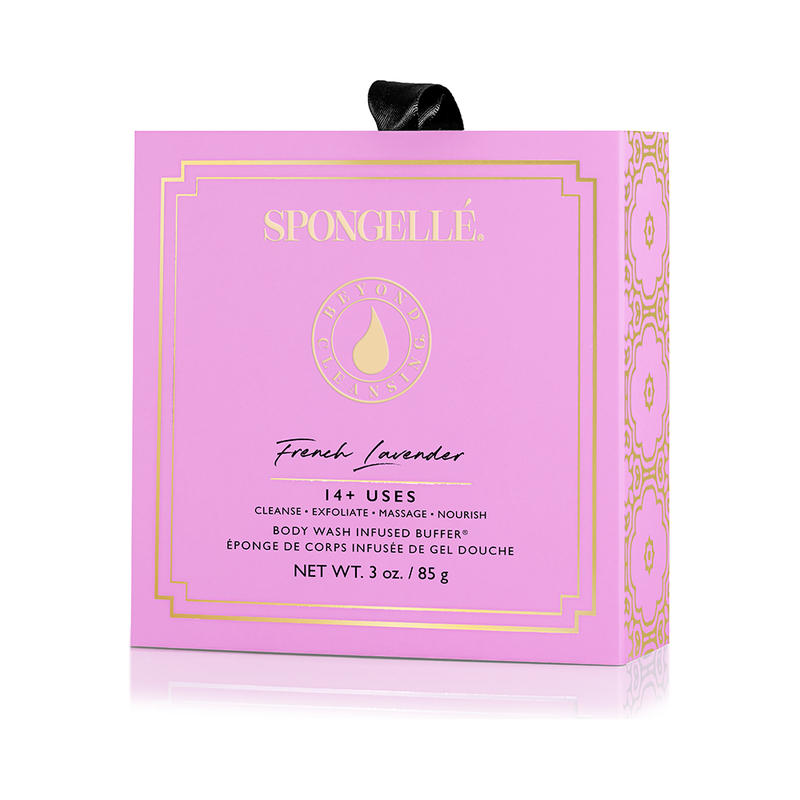 Spongellé French Lavender | Boxed Flower Body Wash Infused Buffer