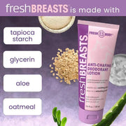 Fresh Body FB® Fresh Butt Powder 6oz & Fresh Breasts Anti-Chafing Cream 3.4oz [2 pc Bundle] Personal Care