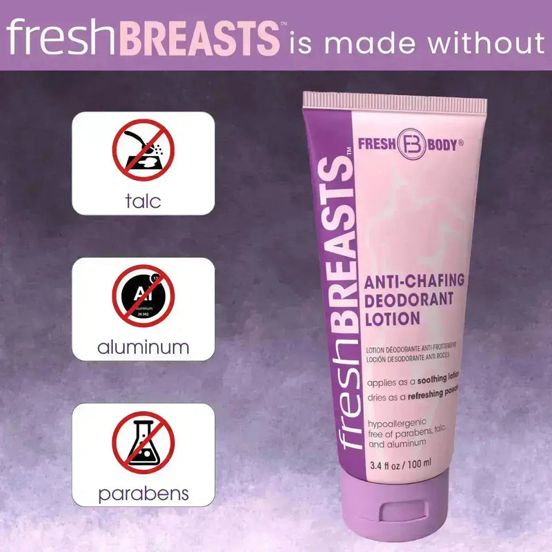 Fresh Body FB® Fresh Butt Powder 6oz & Fresh Breasts Anti-Chafing Cream 3.4oz [2 pc Bundle] Personal Care
