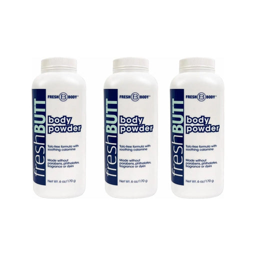 Fresh Body FB® Fresh Butt Body Powder 6 oz Personal Care Midnight Blue 3 pack