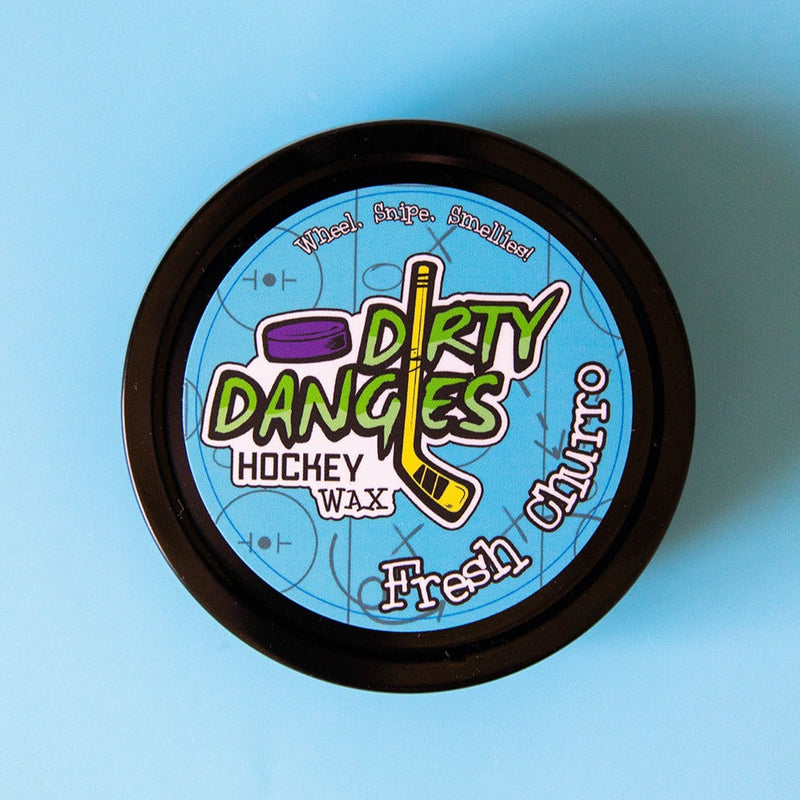 Dirty Dangles Hockey Fresh Churro Hockey Stick Wax Hockey Stick Wax Light Blue