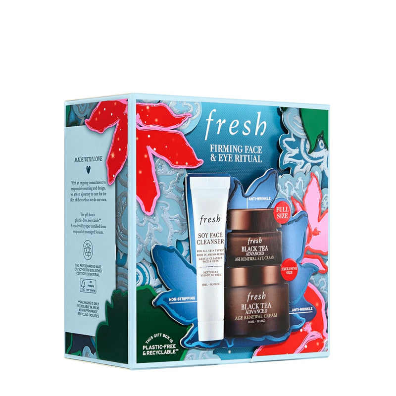 Nava Beauty Fresh Firming Face & Eye Ritual Gift Set Trio Skincare Light Steel Blue