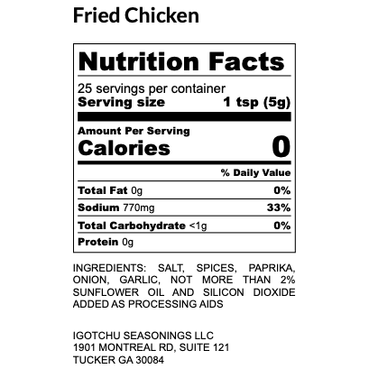 Igotchu Seasonings Igotchu Fried Chicken seasoning Seasonings & Spices