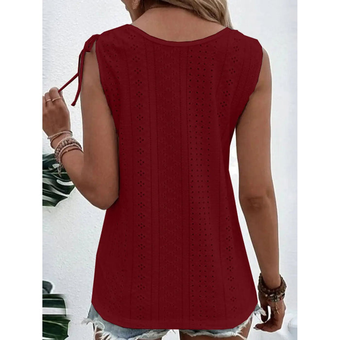 Scoop Neck Sleeveless Tank Top