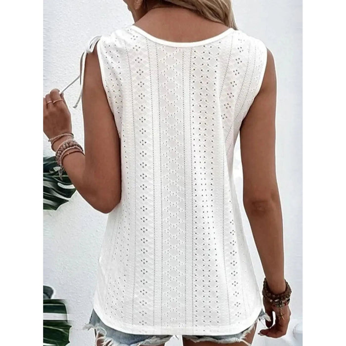 Scoop Neck Sleeveless Tank Top