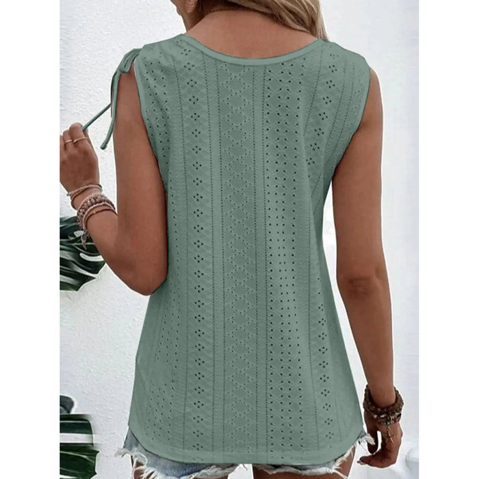 Scoop Neck Sleeveless Tank Top