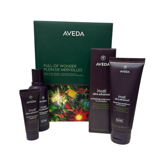 Nava Beauty Aveda Limited-Edition Full of Wonder Invati Ultra Advanced Thickening Essentials Gift Set Hair White Smoke