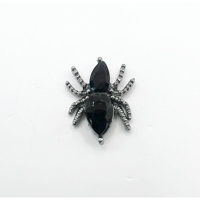 Queen - Nail Charms 10pc - #400 Dark Silver Black Spiders