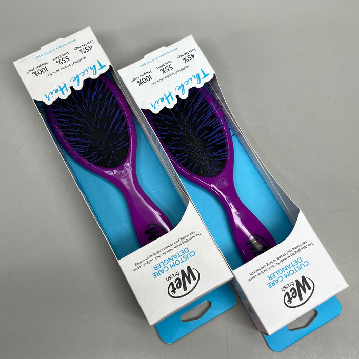 Paywut - Wet Brush (2 Pack) Custom Care Detangler Brush-Thick Hair Purple Gyspb830Ccth