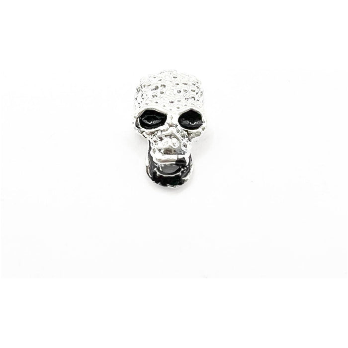 Queen - Nail Charms 10pc - #393 Silver Skulls with Black Sockets