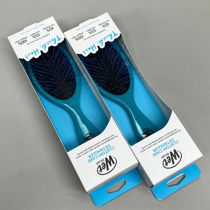 Paywut - Wet Brush (2 Pack) Custom Care Detangler Brush-Thick Hair Teal Gyspb830Ccth