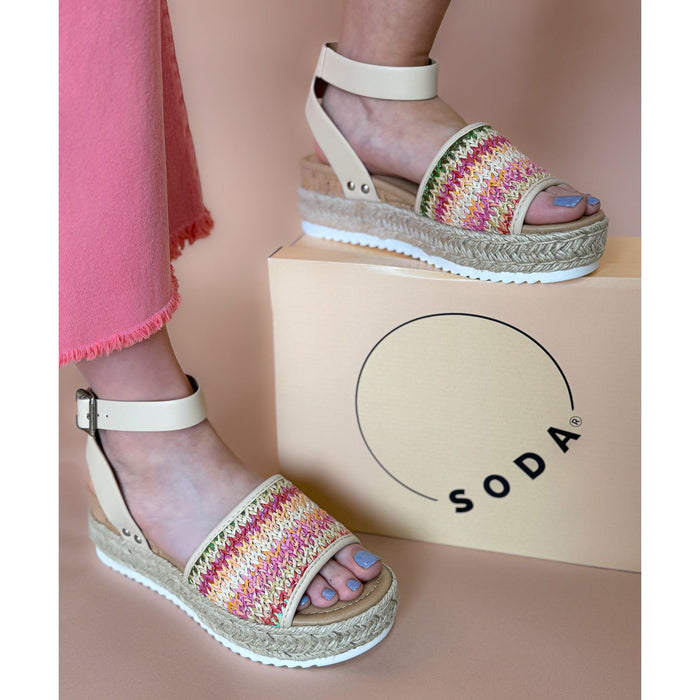 Reba Sandal in Pink Multi