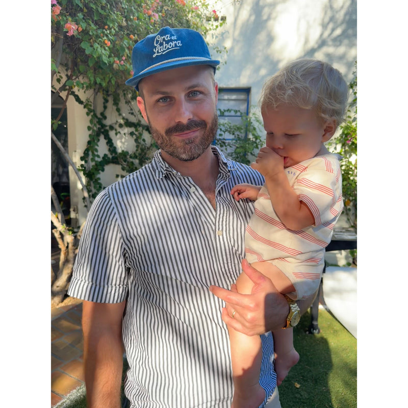 Be A Heart Blue Ora et Labora Corduroy Hat hat