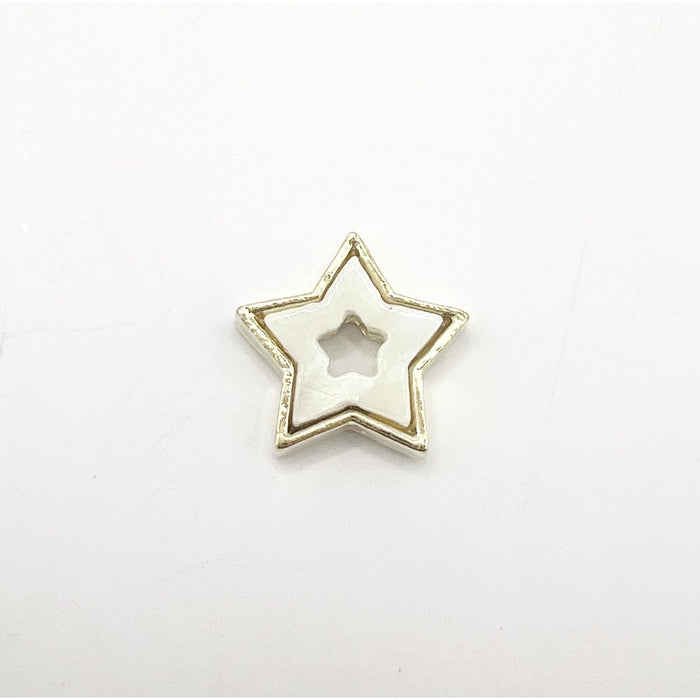 Queen - Nail Charms 10pc - #276 Gold White Stars