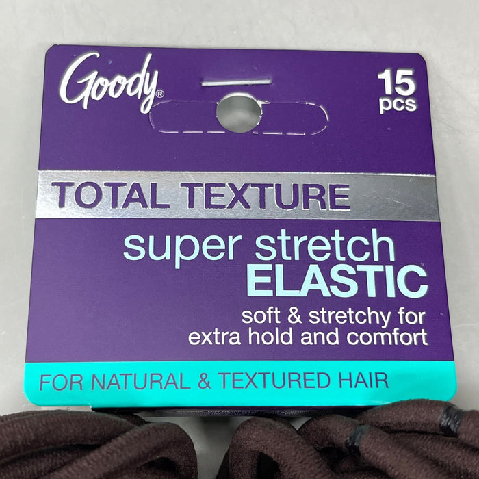 Paywut - Goody 3 Sets Of 15! Super Stretch Elastic For Natural/Thick Hair 45 Ct Brown 3001163 (New)