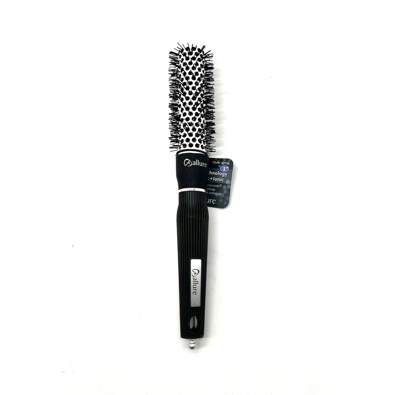 VIP Extensions Allure Ceramic Ionic Nanotech Round Brush Hair Tools Black 1''  (25 mm)