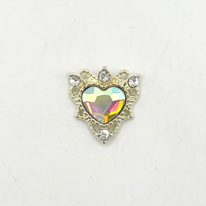 Queen - Nail Charms 10pc - #002 Gold Iridescent Hearts