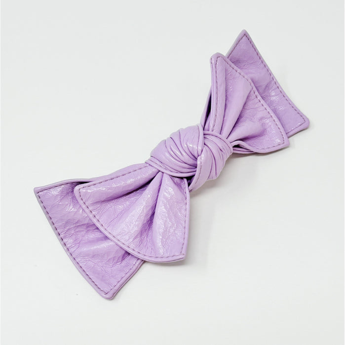 Patent Double Bow Hair Clip