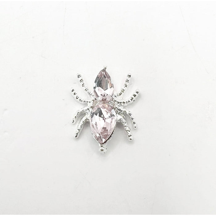 Queen - Nail Charms 10pc - #402 Silver Pink Spiders