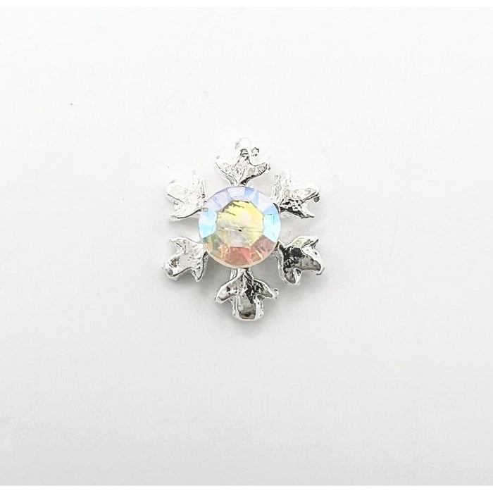 Queen - Nail Charms 10pc - #248 Silver Small Gem Snowflakes