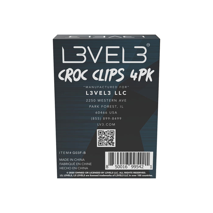 Level 3 Hair Croc Clips-4 Pack