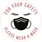 GladGirl For Your Safety Lash and Mask Display Sticker Marketing
