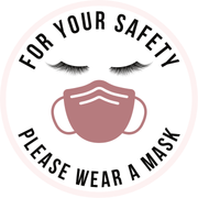 GladGirl For Your Safety Lash and Mask Display Sticker Marketing