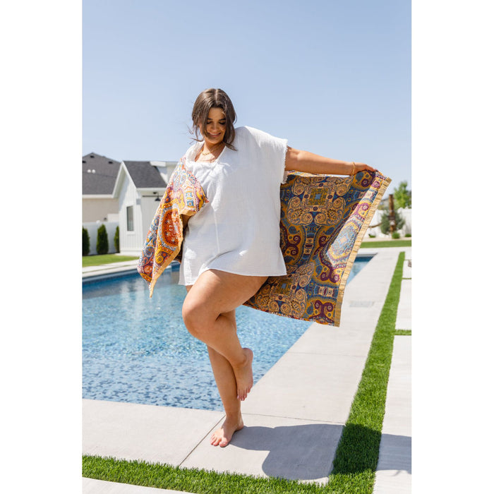 Luxury Beach Towel in Boho Medallions