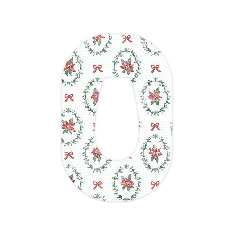 Peelz Poinsettia Parade Dexcom G6 Patch Tape - Pump Peelz Patch Medical Tape