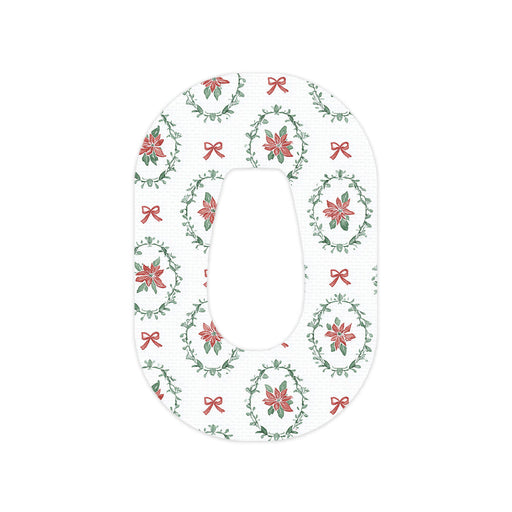 Peelz Poinsettia Parade Dexcom G6 Patch Tape - Pump Peelz Patch Medical Tape