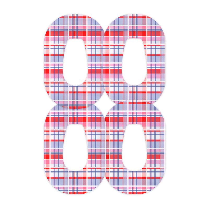 Peelz Party Plaid Dexcom G6 Patch Tape - Pump Peelz Patch Medical Tape