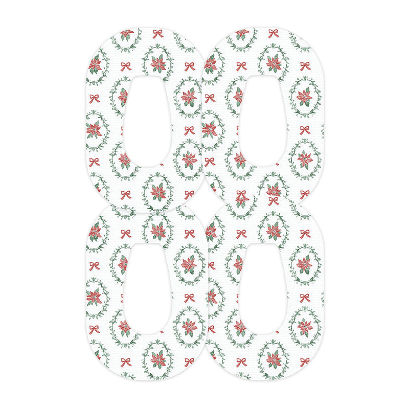 Peelz Poinsettia Parade Dexcom G6 Patch Tape - Pump Peelz Patch Medical Tape