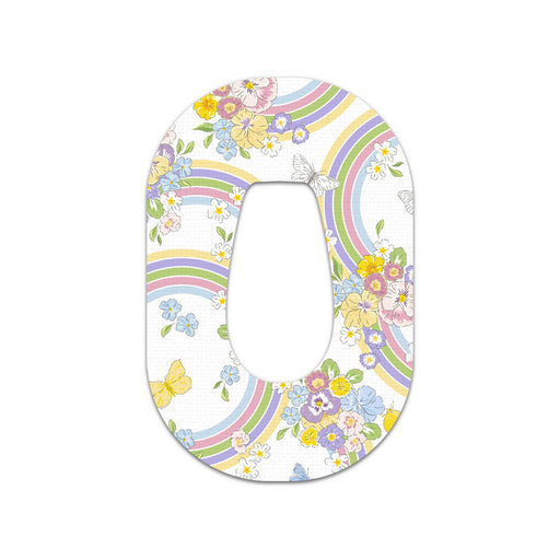 Peelz Rainbow Blooms Dexcom G6 Patch Tape - Pump Peelz Patch Medical Tape