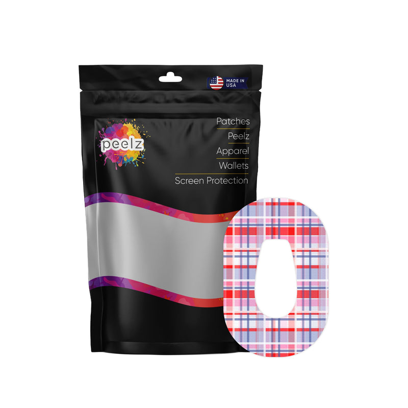 Peelz Party Plaid Dexcom G6 Patch Tape - Pump Peelz Patch Medical Tape