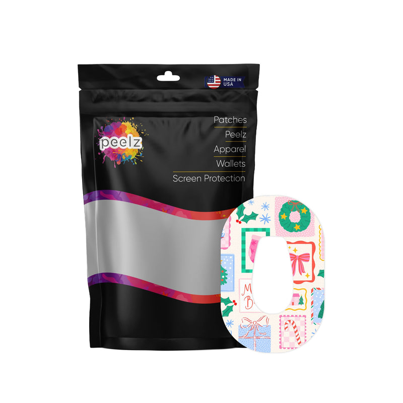 Peelz Holiday Greetings Dexcom G6 Patch Tape - Pump Peelz Patch Medical Tape
