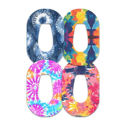 Peelz Tie Dye Variety Pack Dexcom G6 Patch Tape - Pump Peelz Patch Medical Tape