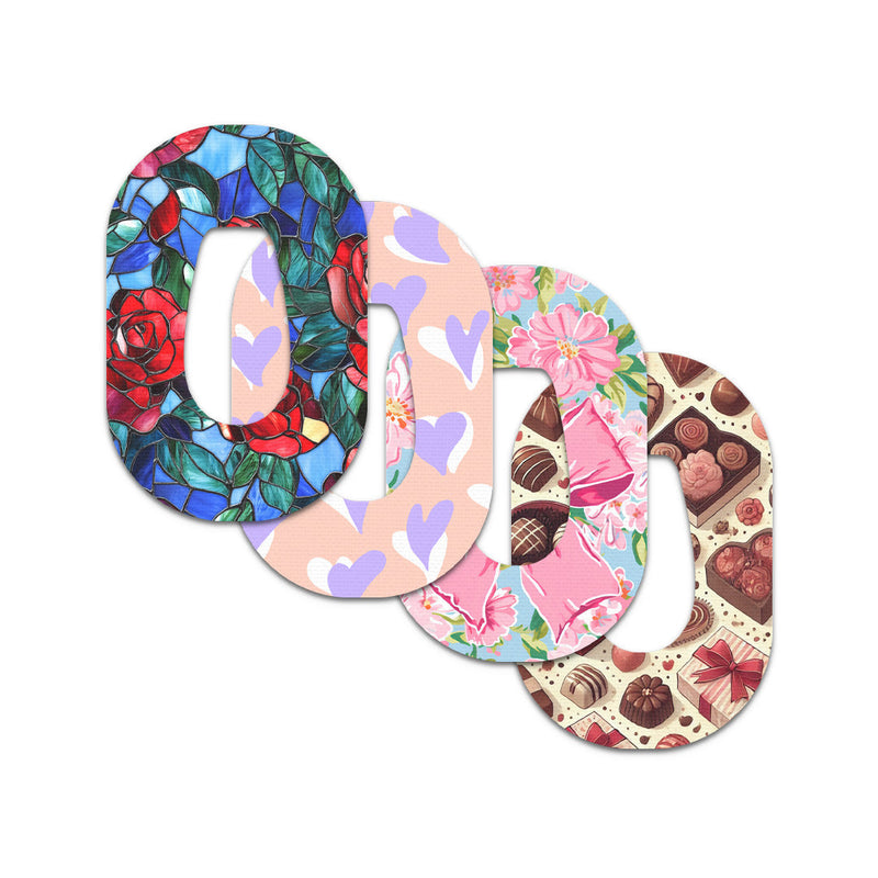 Peelz Valentine Variety Pack Dexcom G6 Patch Tape - Pump Peelz Patch Medical Tape