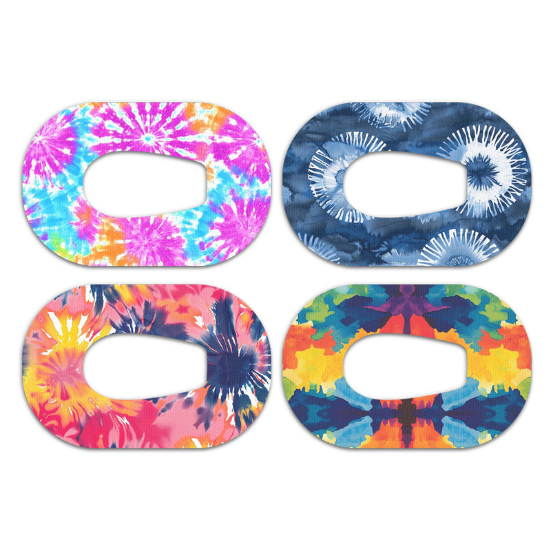 Peelz Tie Dye Variety Pack Dexcom G6 Patch Tape - Pump Peelz Patch Medical Tape