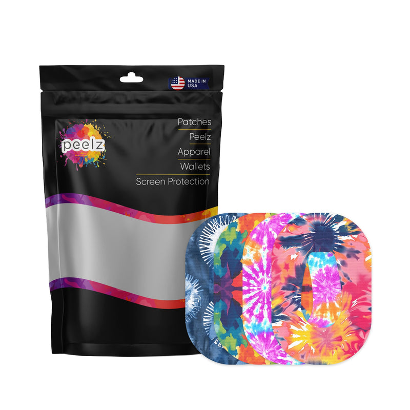 Peelz Tie Dye Variety Pack Dexcom G6 Patch Tape - Pump Peelz Patch Medical Tape