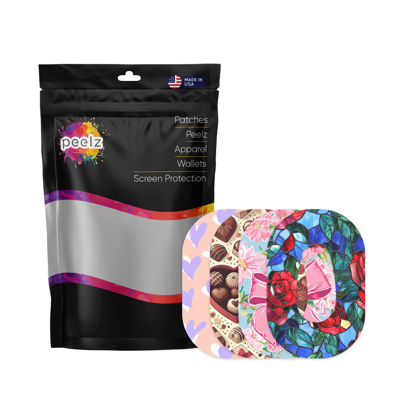 Peelz Valentine Variety Pack Dexcom G6 Patch Tape - Pump Peelz Patch Medical Tape