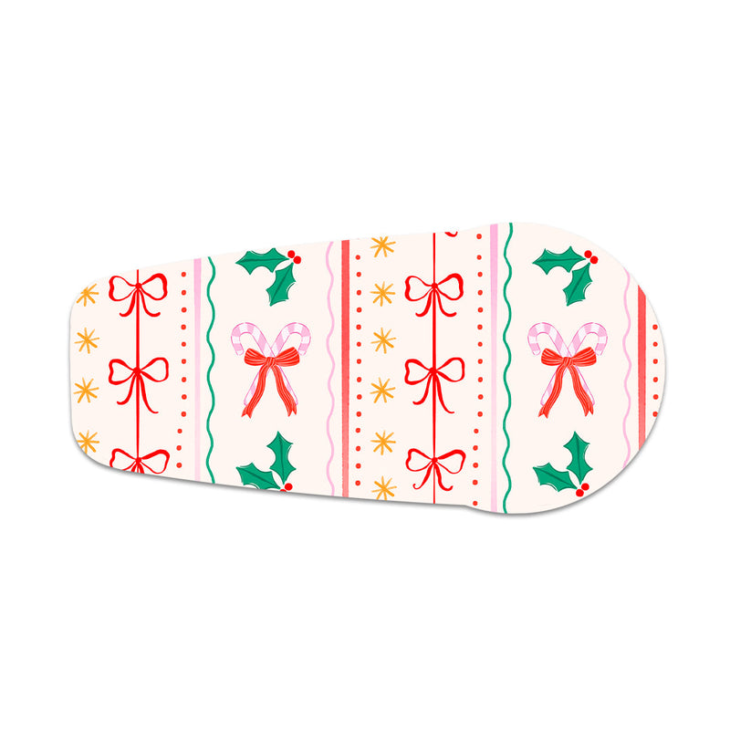 Peelz Holly Jolly Ribbon Dexcom G6 Transmitter Sticker - Pump Peelz Peelz/Stickers