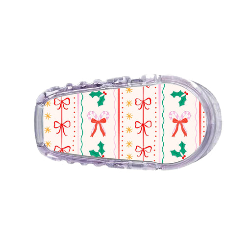 Peelz Holly Jolly Ribbon Dexcom G6 Transmitter Sticker - Pump Peelz Peelz/Stickers