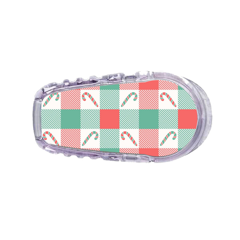 Peelz Peppermint Plaid Dexcom G6 Transmitter Sticker - Pump Peelz Peelz/Stickers