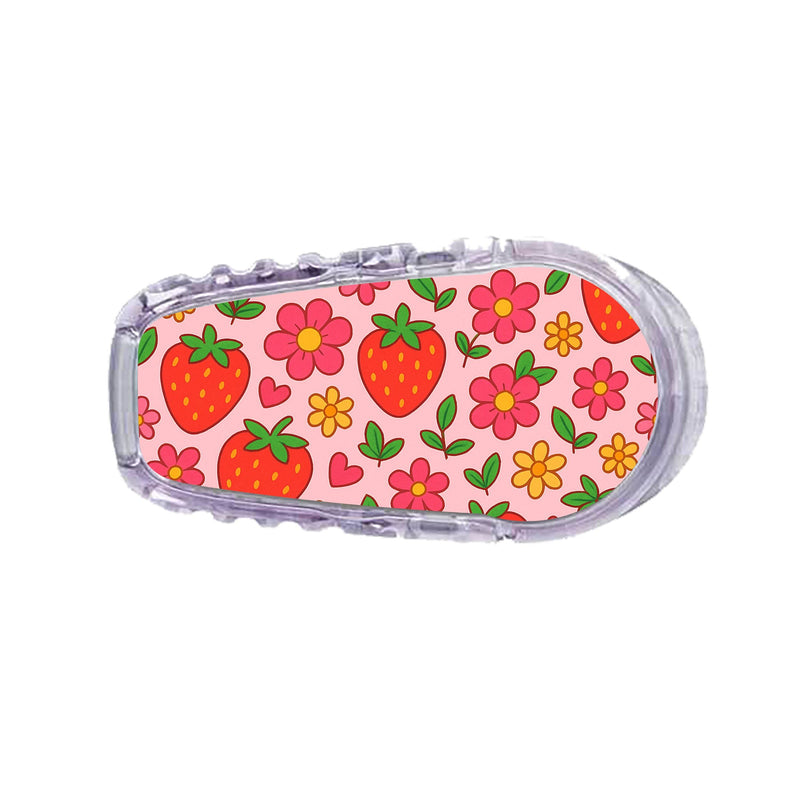 Peelz Strawberry Garden Dexcom G6 Transmitter Sticker - Pump Peelz Peelz/Stickers
