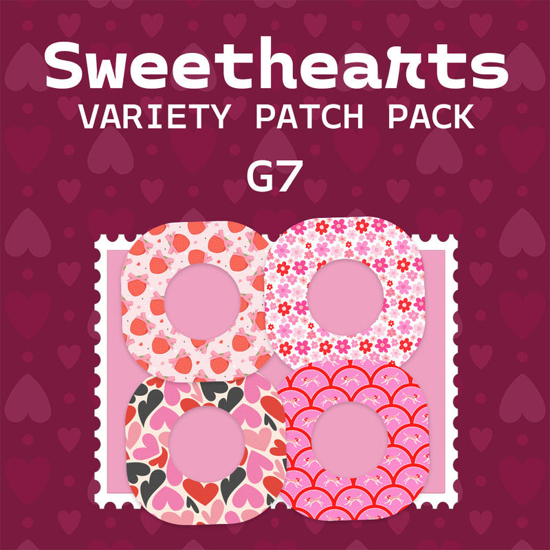 Peelz Sweethearts Variety Dexcom G7 and Stelo Patch Tape - Pump Peelz Patch Medical Tape