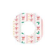 Peelz Holly Jolly Ribbon Dexcom G7 and Stelo Patch Tape - Pump Peelz Patch Medical Tape