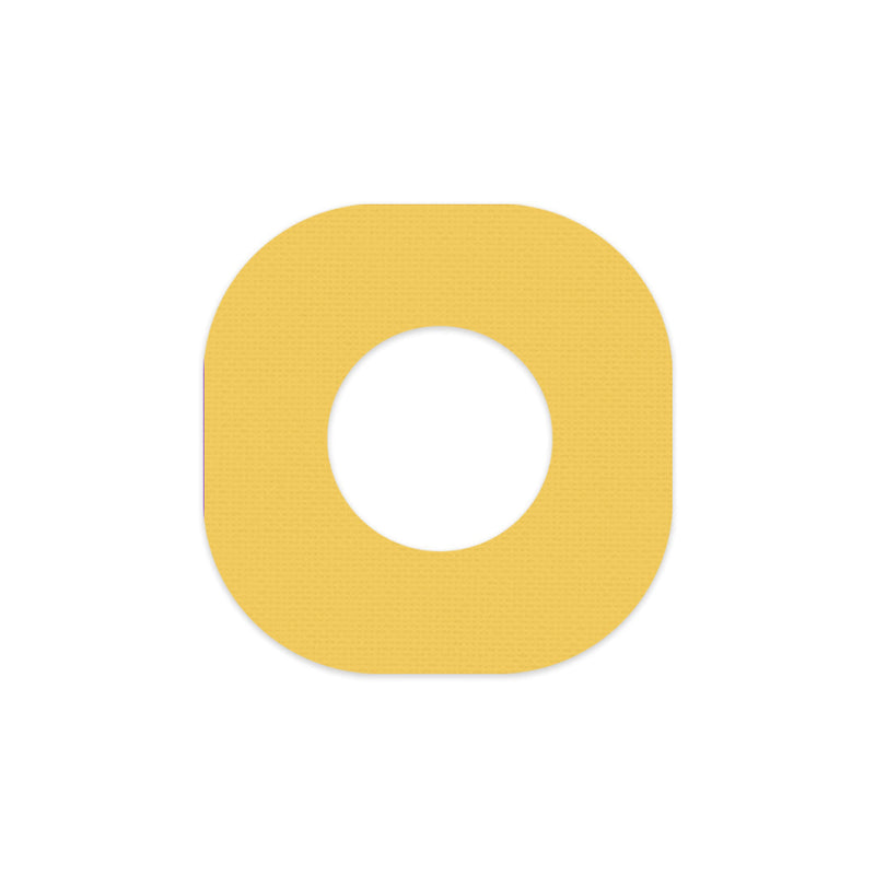 Peelz Solid Color Yellow Dexcom G7 and Stelo Patch Tape - Pump Peelz Patch Medical Tape