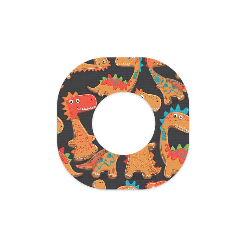 Peelz Jurassic Gingerbread Dexcom G7 and Stelo Patch Tape - Pump Peelz Patch Medical Tape